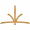 Ekena Millwork Davenport Rough Sawn Timber Gable Bracket, Western Red Cedar, 84"W x 53"H x 2"D x 4"F, 15/12 Pitch GBW084X53X0204DAV00RWR - alternate 1